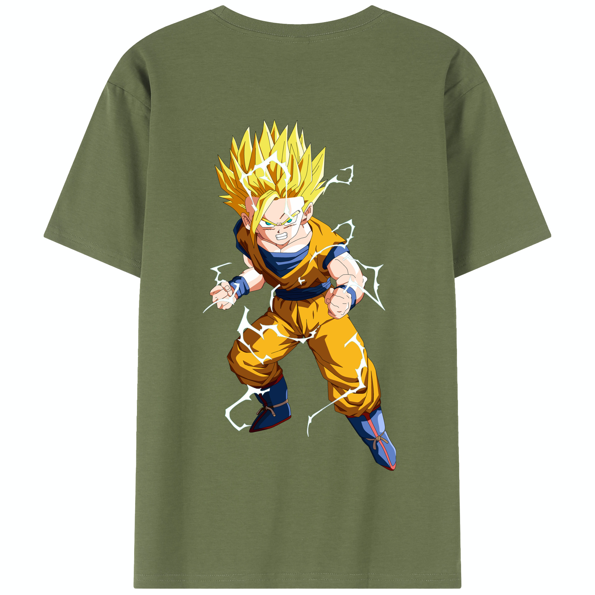 （画像用） ドラゴンボール 孫 悟飯（そんごはん）DRAGON BALL Son Gohan 綿100％半袖Tシャツ（背面プリント）